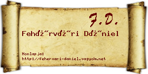 Fehérvári Dániel névjegykártya