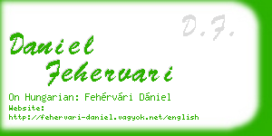 daniel fehervari business card